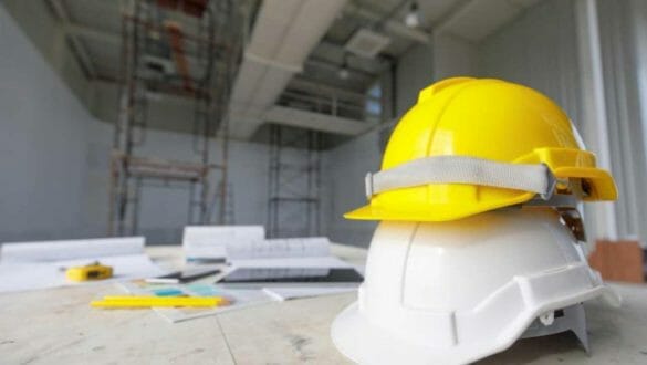 Sarı ve beyaz baret