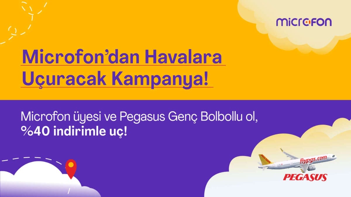 Microfon Üyesi Olan Pegasus Genç BolBollulara Özel %40 İndirim